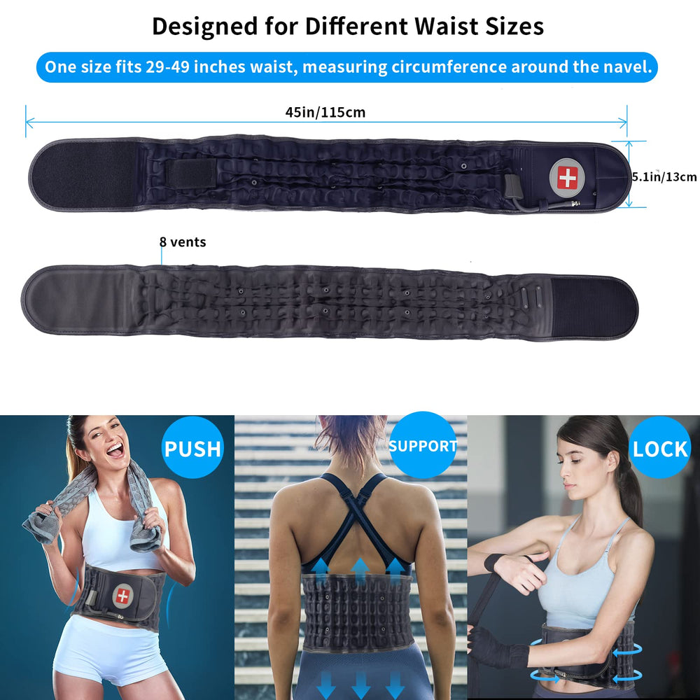 6xigouma comparación de talla con cinta métrica mostrando ajuste de 29 a 49 pulgadas