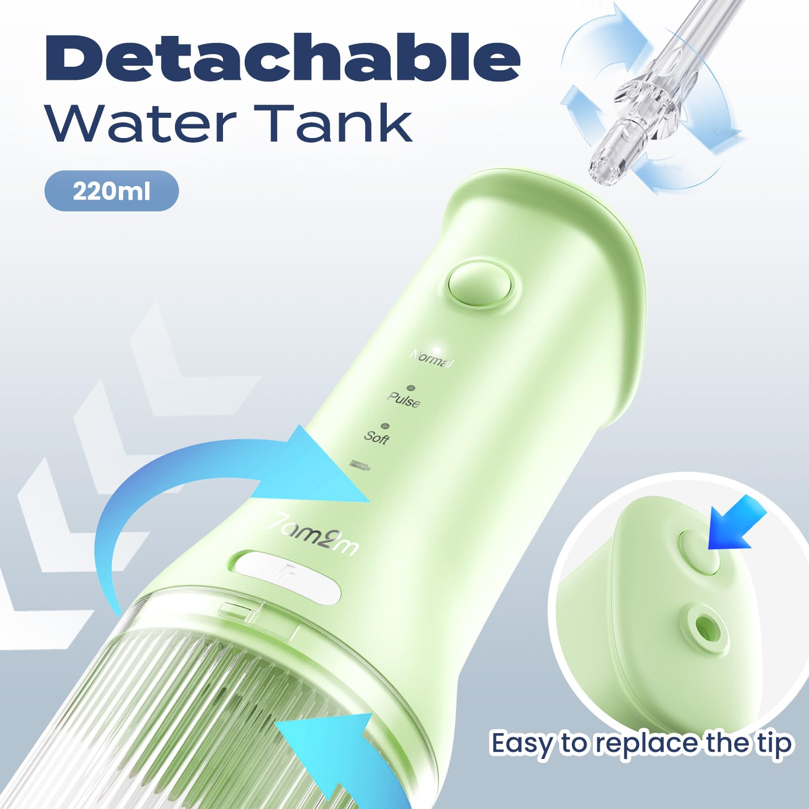 7AM2M acabado del mango y botones antideslizantes para manejo cómodo y seguro