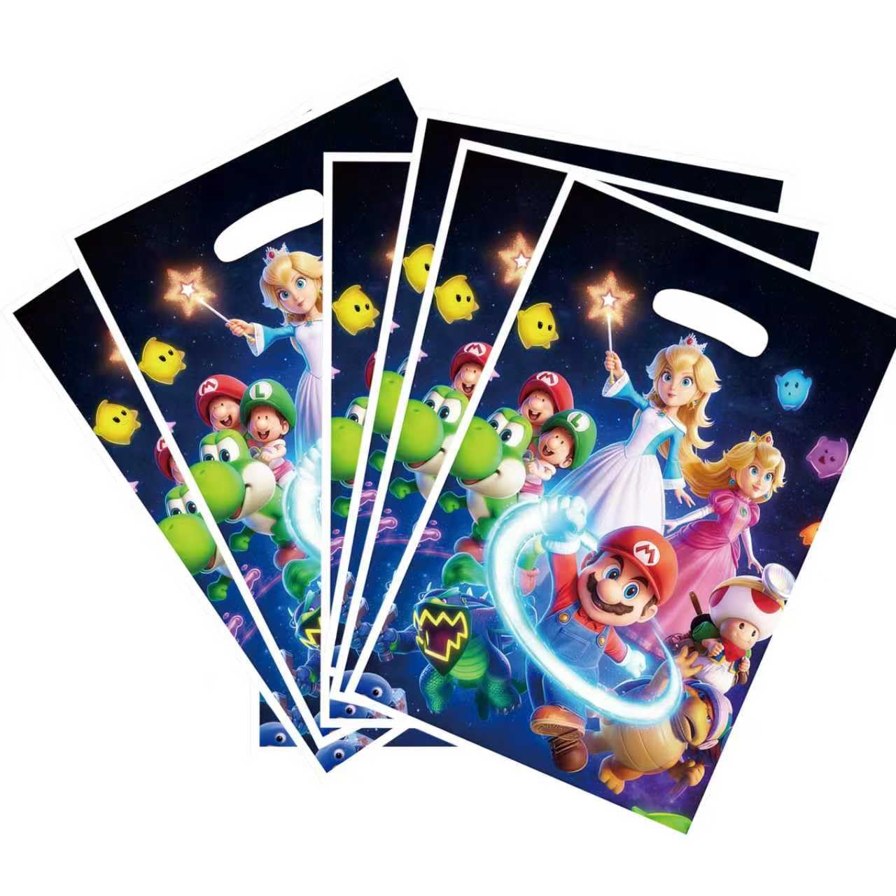 88xiaoyun bolsas colocadas en mesa de fiesta temática Mario, presentación profesional