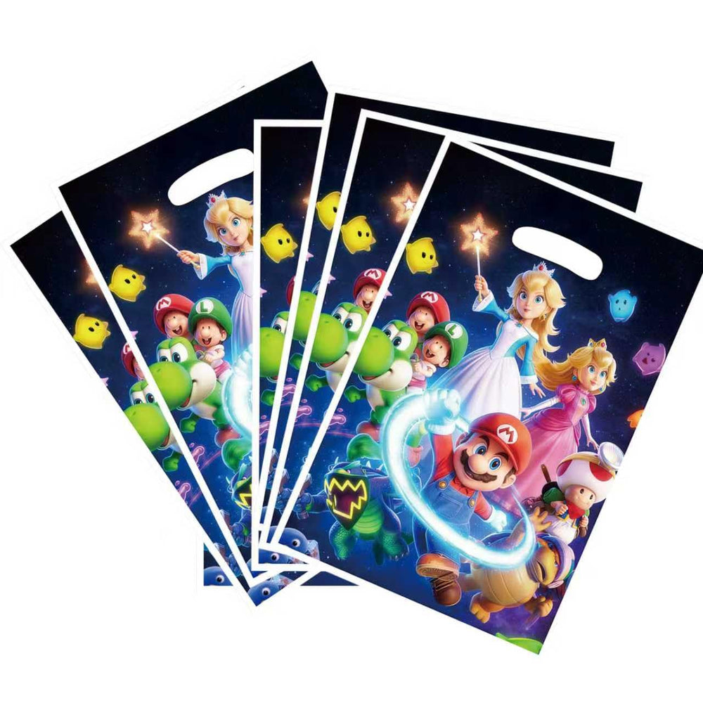 88xiaoyun bolsas colocadas en mesa de fiesta temática Mario, presentación profesional