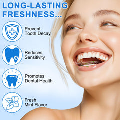 9.9% Nano Hydroxyapatite Toothpaste crema aplicada en cepillo, limpieza eficaz