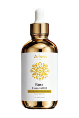 AromaLYA frasco frontal mostrando etiqueta clara y capacidad 4 fl oz, ideal para uso doméstico