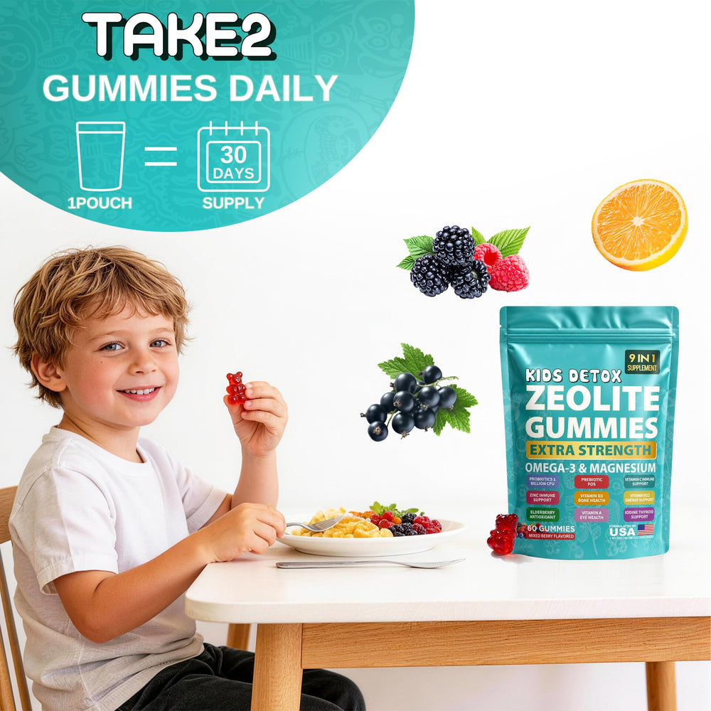 A Curated Vibe familia en desayuno usando gomitas para simplificar rutina