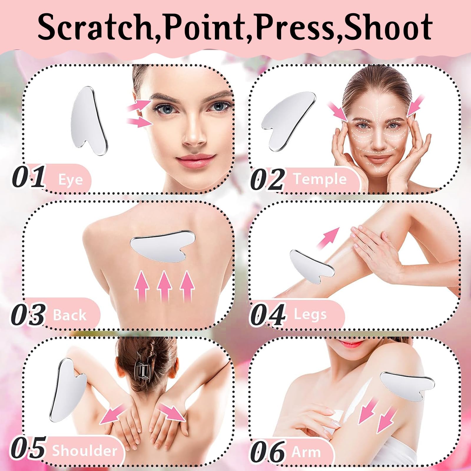 AAJP rodillo facial dual en detalle, acción para mandíbula y mejillas