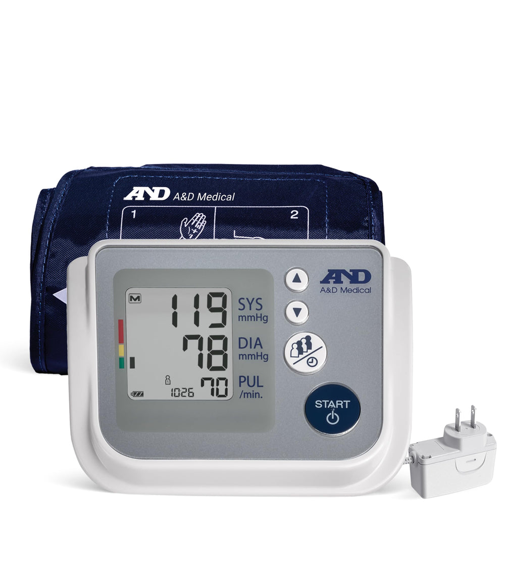 A&D Medical vista frontal del monitor con pantalla clara y operación sencilla
