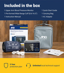 A&D Medical pantalla de la app A&D Heart Track en smartphone, gestión de registros