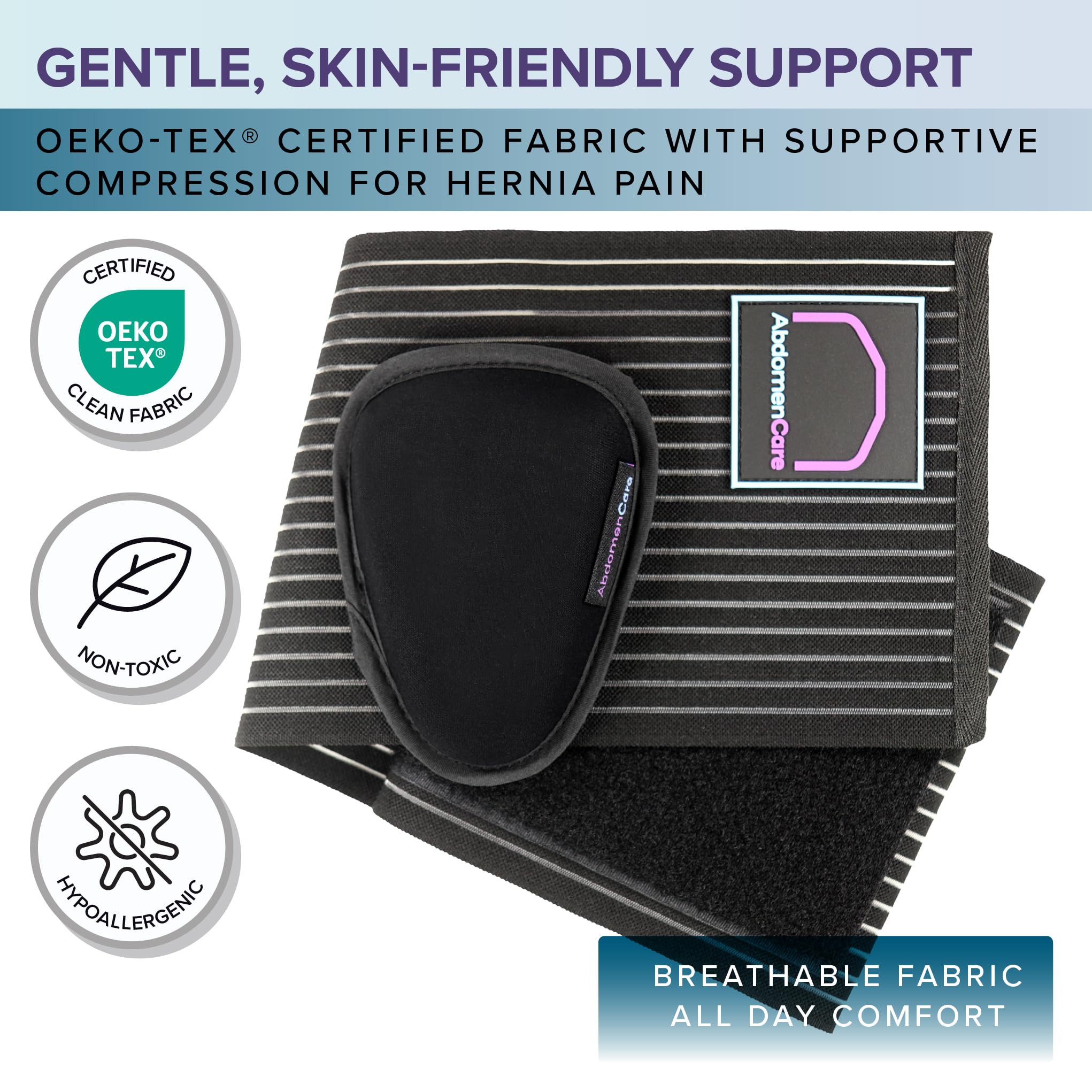 Abdomencare almohadilla de memory foam en detalle, amortiguación y confort