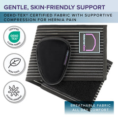 Abdomencare almohadilla de memory foam en detalle, amortiguación y confort