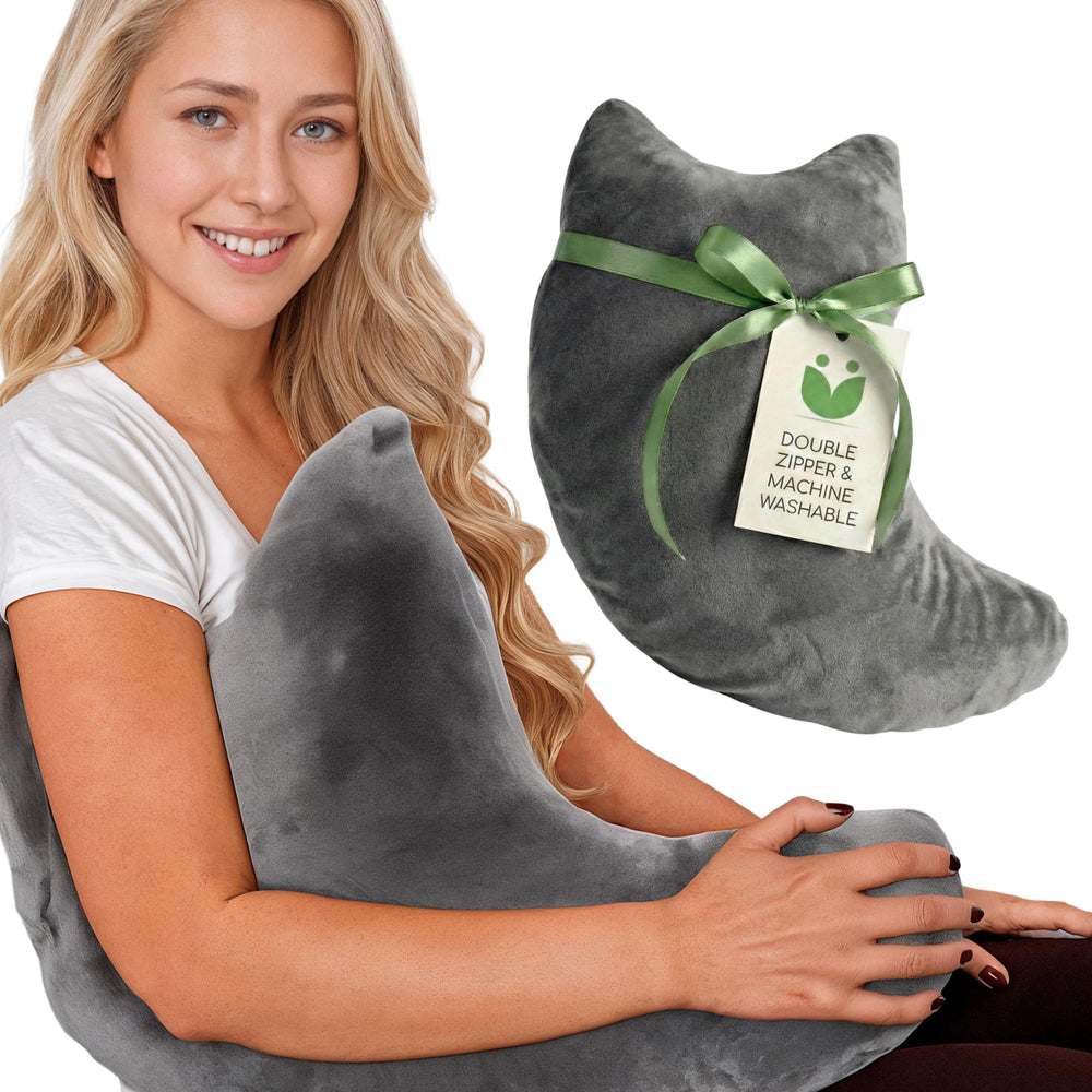 AbleUplift vista frontal de la almohada gris con soporte estable