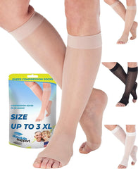ABSOLUTE SUPPORT vista frontal del empaque muestra talla 2XL y color nude para confianza