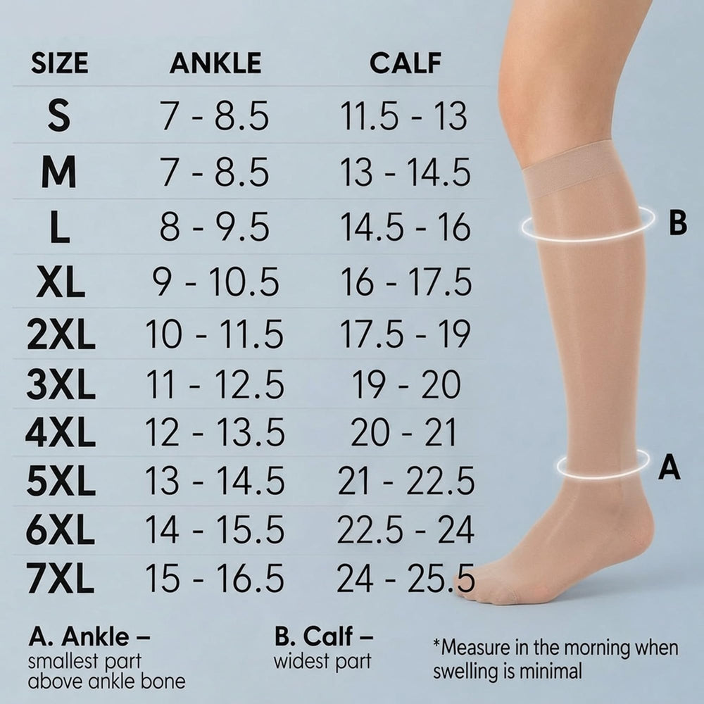 ABSOLUTE SUPPORT modelo usando las medias mostrando ajuste natural y comodidad