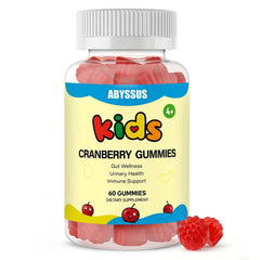 ABYSSUS envase frontal de Cranberry Gummies mostrando contenido y diseño