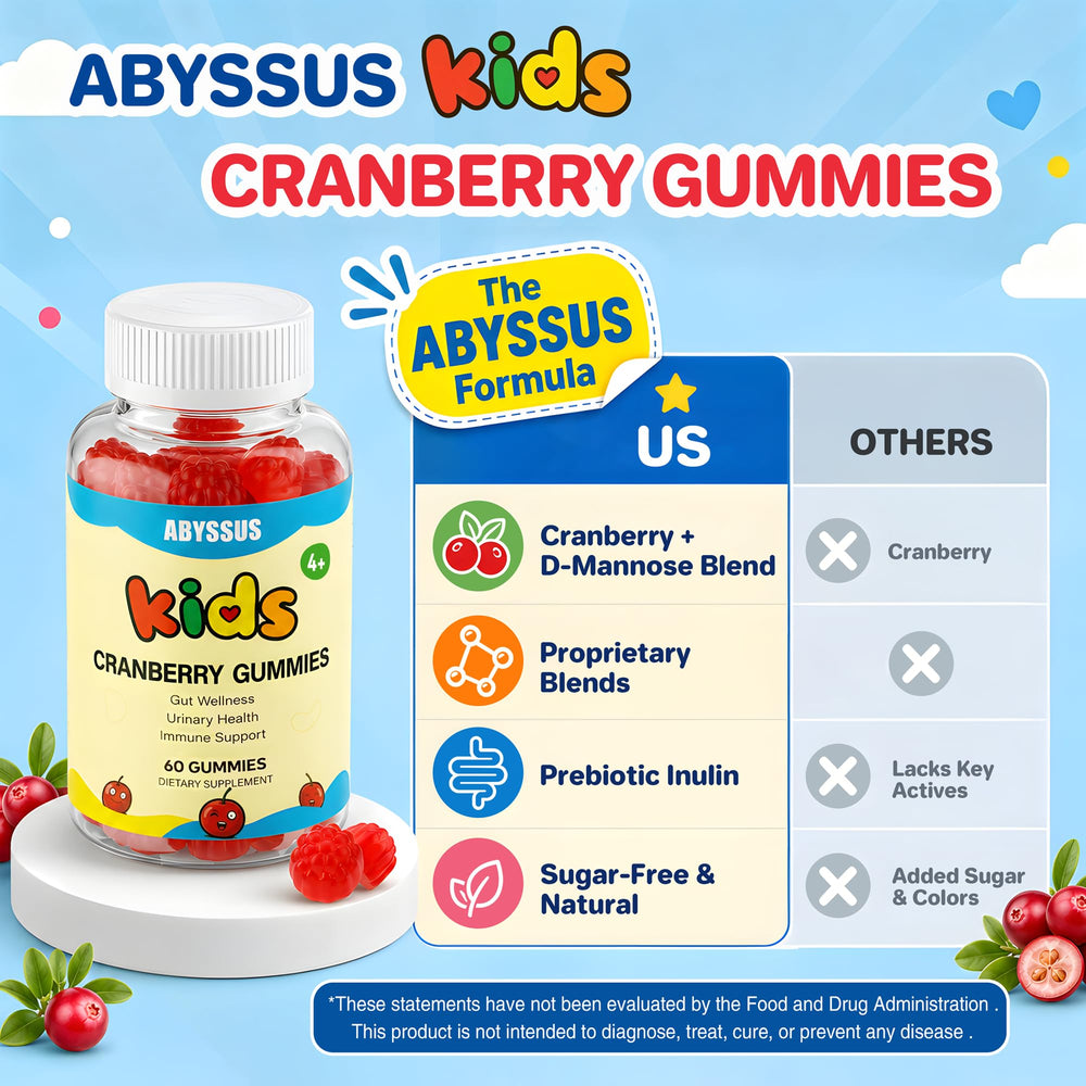 ABYSSUS grupo de gomitas en plato mostrando color natural y consistencia