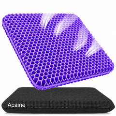 Acaine vista frontal del cojín gel mostrando tamaño y forma, mayor comodidad