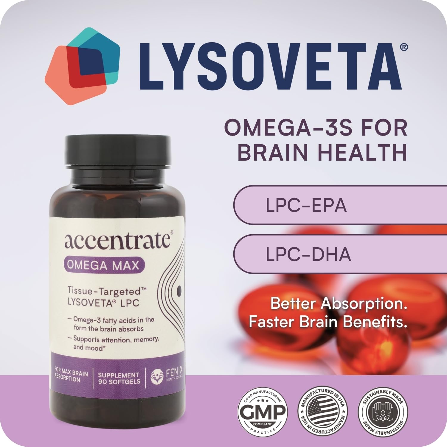 Accentrate Omega Max en escritorio apoyando enfoque durante trabajo
