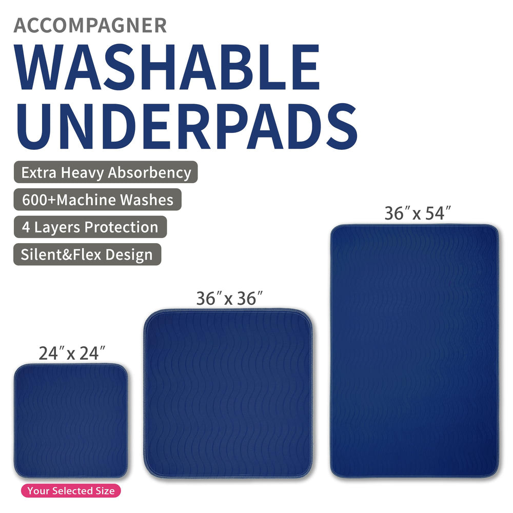 Accompagner protector plegado que revela las cuatro capas absorbentes duraderas