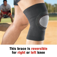 ACE comparación de talla L/XL mostrando escala y cobertura de la rodilla