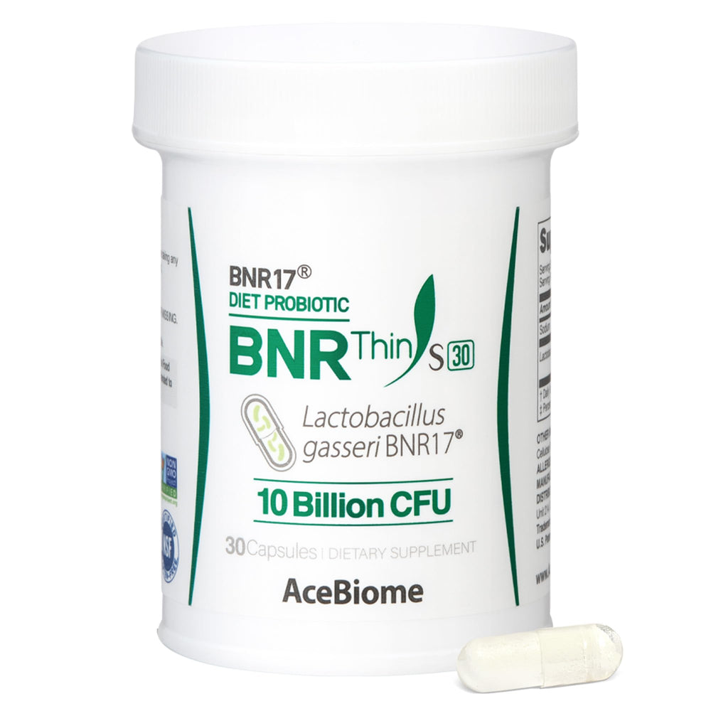 AceBiome BNRThin S30 vista frontal, envase claro y moderno para confianza