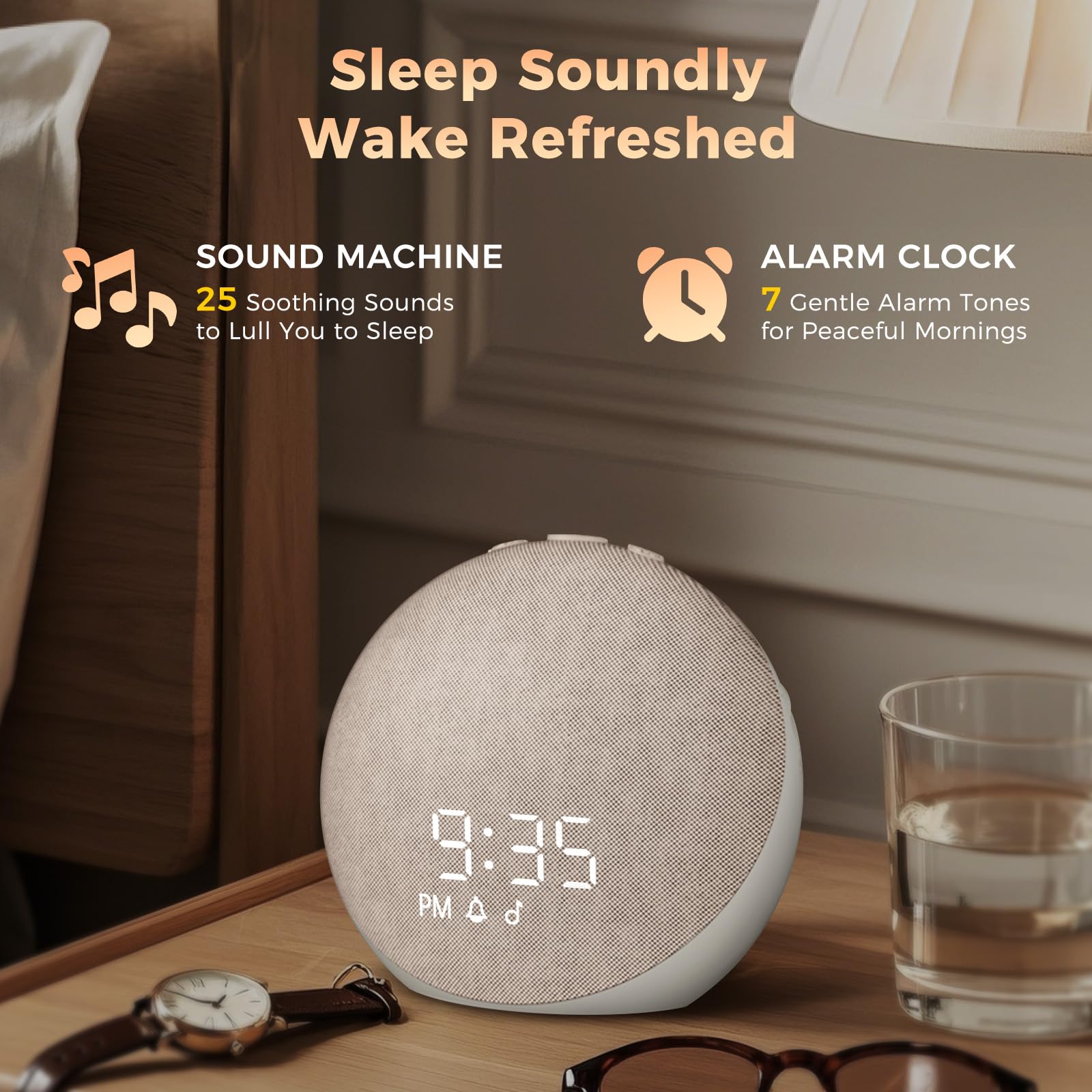 Acedeck pantalla LED regulable mostrando brillo bajo para dormir sin molestias