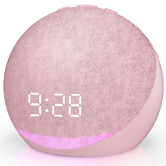 Acedeck pink sound machine alarm clock front view for calm nights