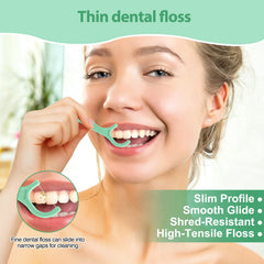 ACHSML primer plano del hilo dental resistente sin deshilachar