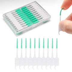 ACSKD paquete frontal verde de 300 floss picks, solución completa y económica