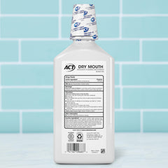 ACT etiqueta en primer plano resaltando flúor y xilitol, beneficio: protección dental