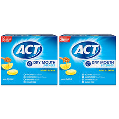 ACT paquete frontal con dos envases de 36 pastillas muestra conveniencia