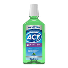 ACT enjuague frontal del envase mostrando diseño y tamaño