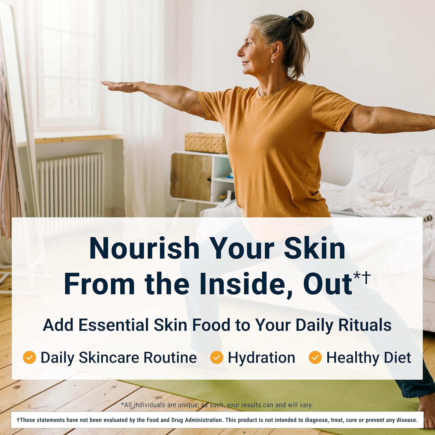 Enfoque cercano a ingredientes naturales para apoyar piel saludable.