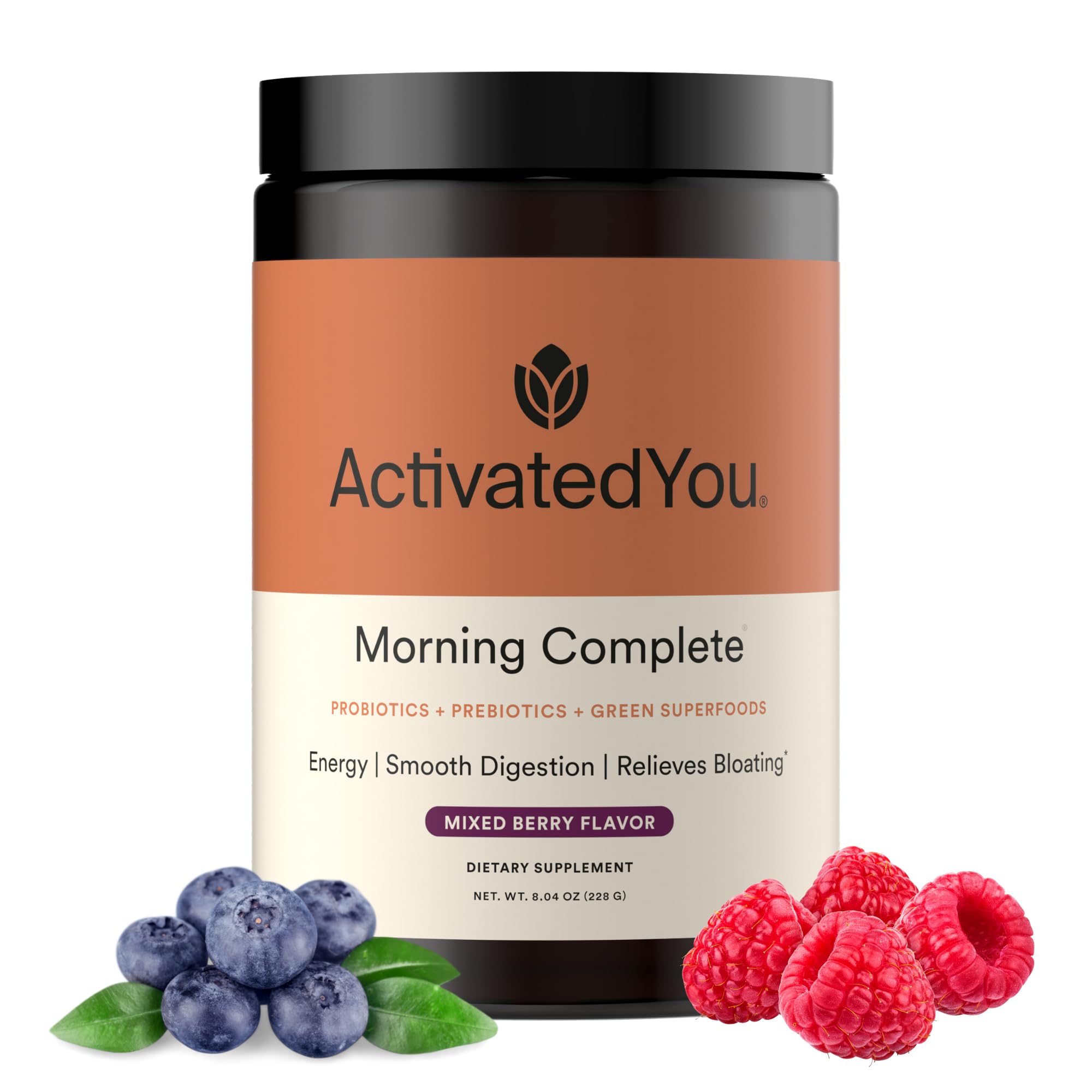ACTIVATEDYOU envase frontal mostrando marca y sabor Mixed Berry, fácil identificación