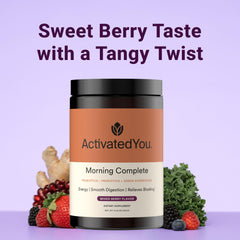 ACTIVATEDYOU ingredientes en bol mixto, sabor mixed berry y micronutrientes