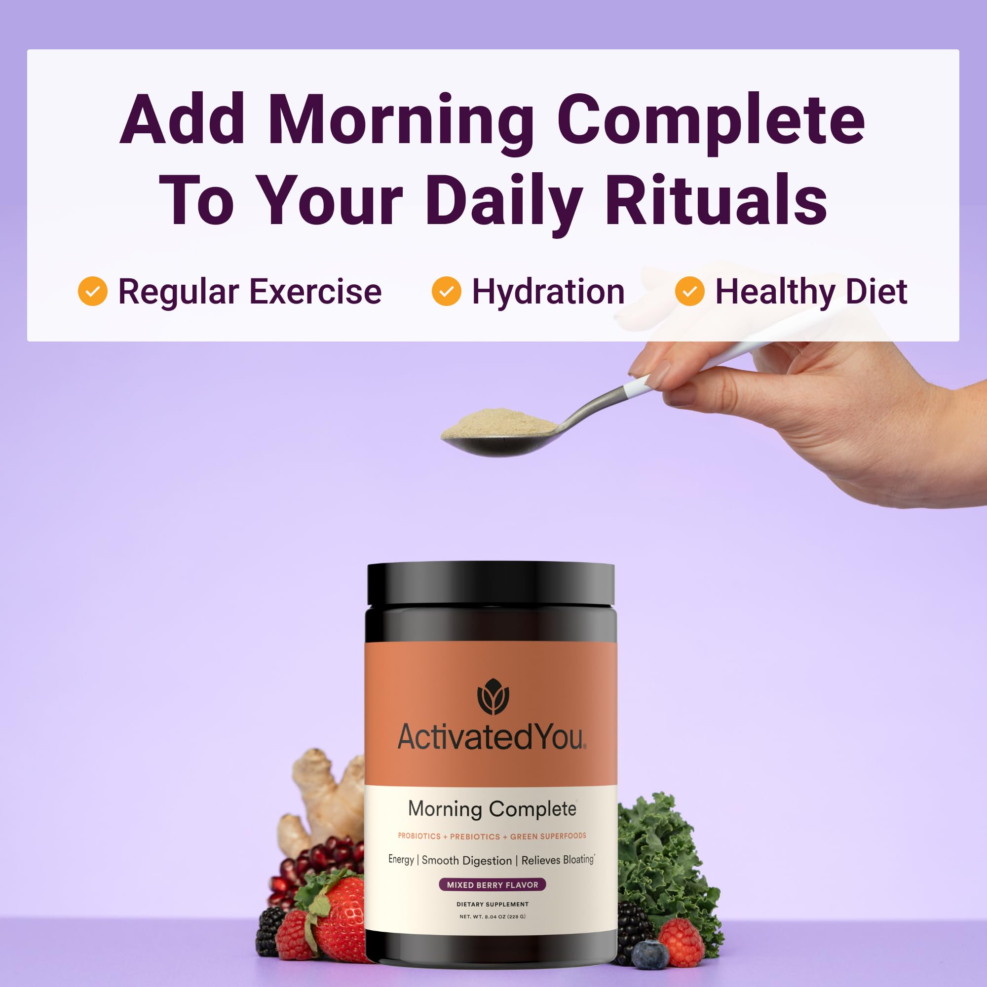 ACTIVATEDYOU producto en rutina de mañana, complementa un inicio saludable