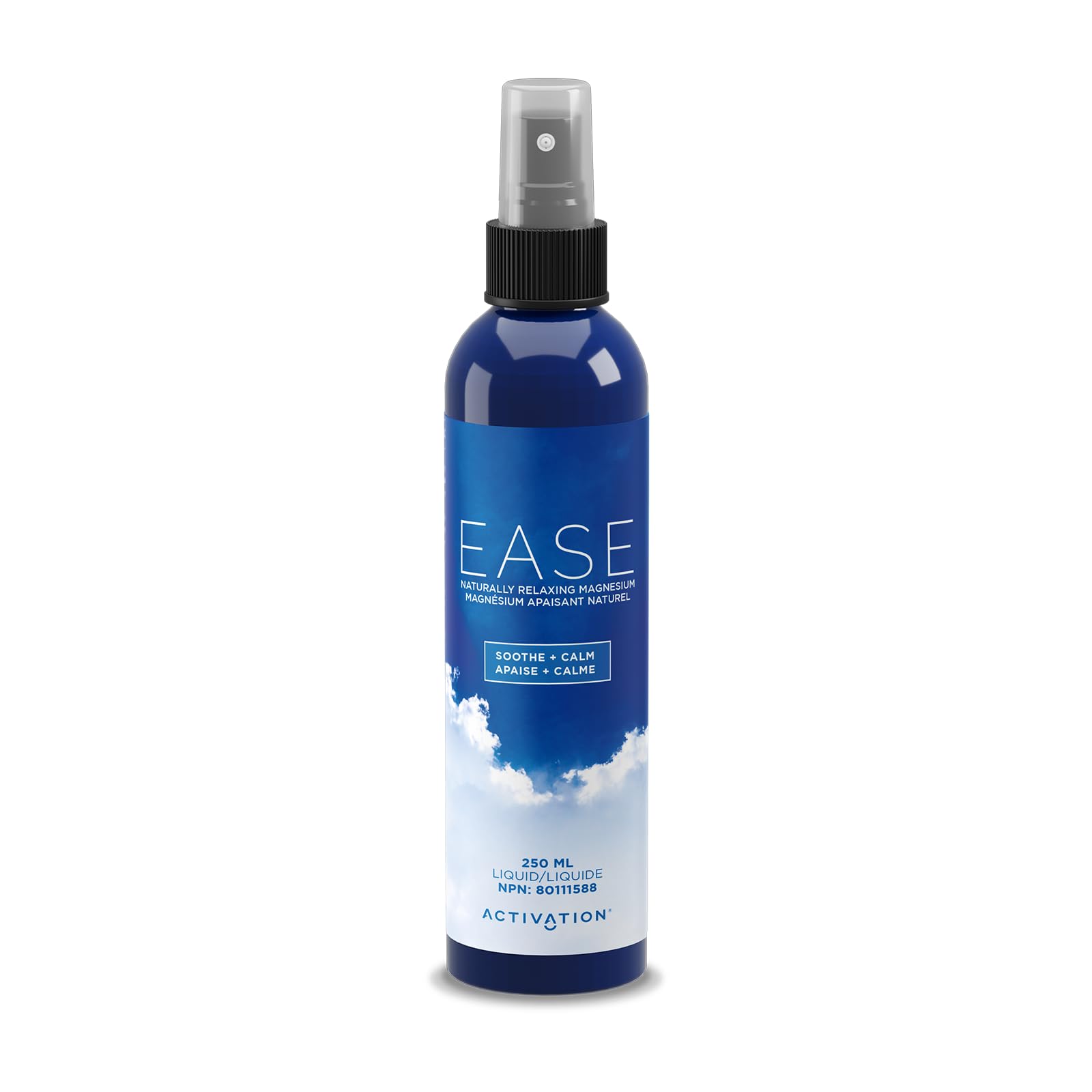 Activation spray frontal de 250 ml mostrando envase y etiqueta clara, beneficio de dosificación