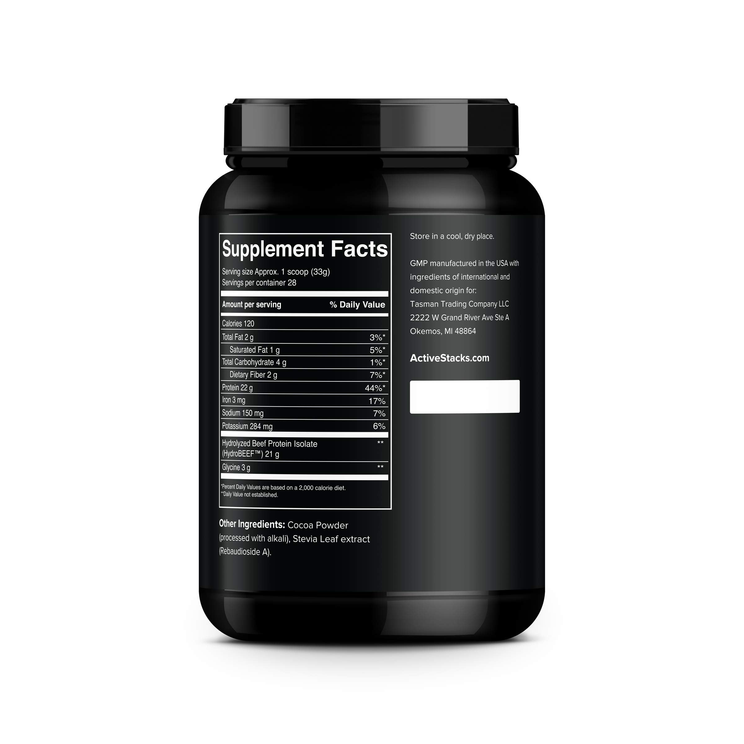 Active Stacks batido preparado en vaso listo para consumir