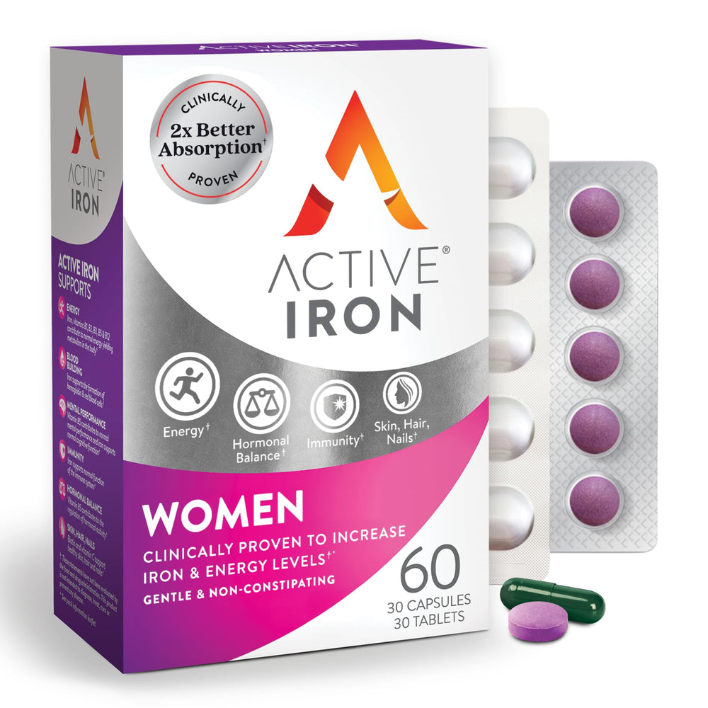 ACTIVEIRON frontal del envase mostrando pack dúo y beneficios visibles
