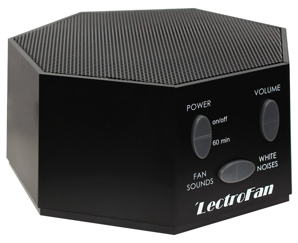 Adaptive Sound Technologies LectroFan Classic puerto USB conectado mostrando versatilidad de alimentación