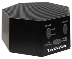 Adaptive Sound Technologies LectroFan Classic puerto USB conectado mostrando versatilidad de alimentación