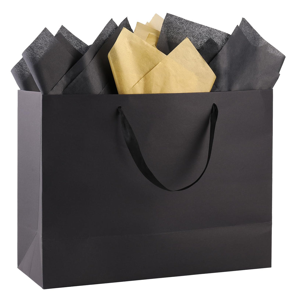 Addblu vista frontal de la bolsa negra XL, presentación elegante y resistente