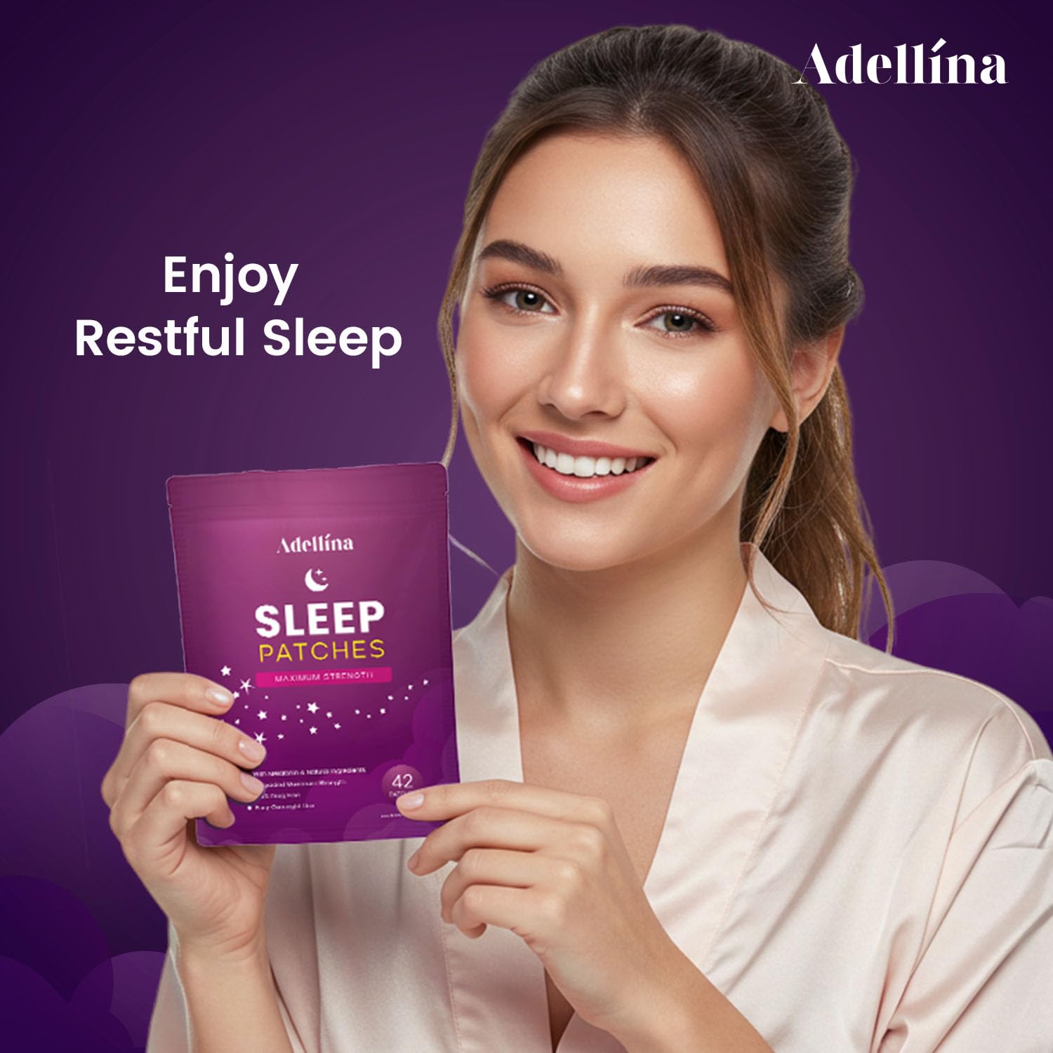 Adellina etiqueta de ingredientes destacando melatonina y extractos botánicos
