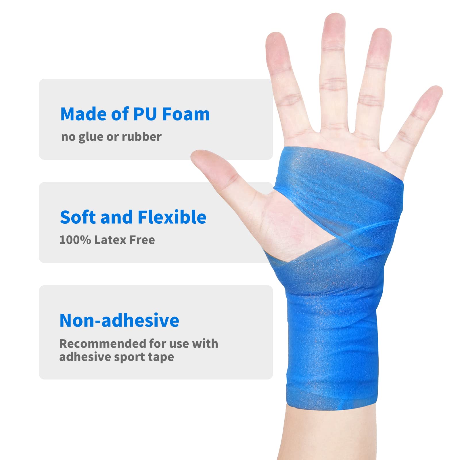 ADMITRY prewrap rasgado a mano en la palma, fácil uso urgente