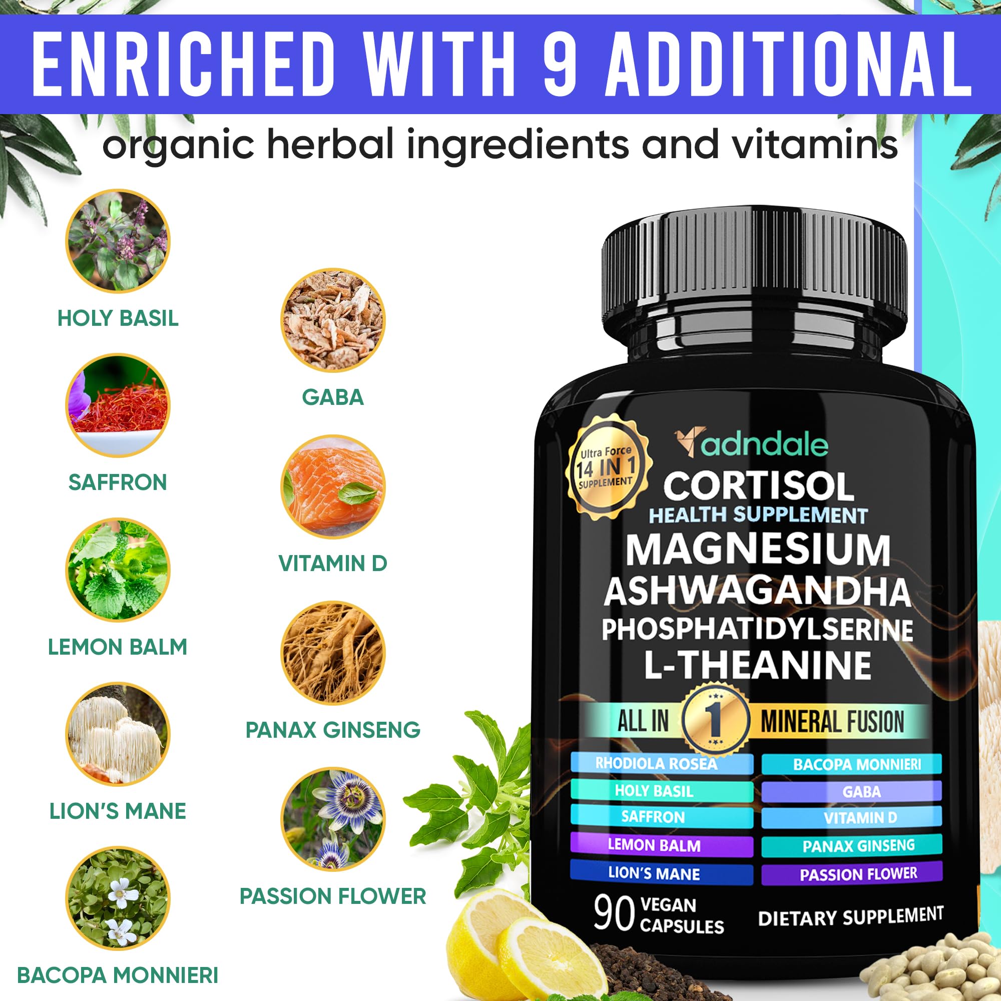 Adndale etiqueta ingredientes clara con lista completa y ventaja de transparencia