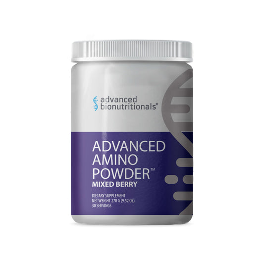 Advanced Bionutritionals frente del envase mostrando marca y beneficios
