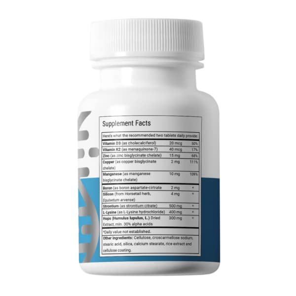 Advanced Bionutritionals tabletas en primer plano mostrando tamaño y acabado