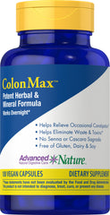 Advanced Nature ColonMax vista frontal del envase mostrando cápsulas veganas y beneficios