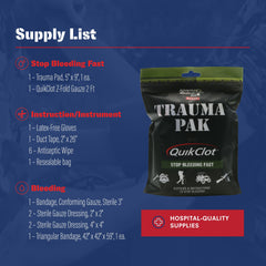 Adventure Medical Kits Trauma Pak dentro de una mochila para emergencias al aire libre