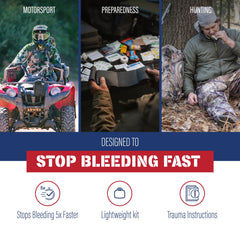 Adventure Medical Kits close-up de gasa QuikClot que ayuda a controlar hemorragias