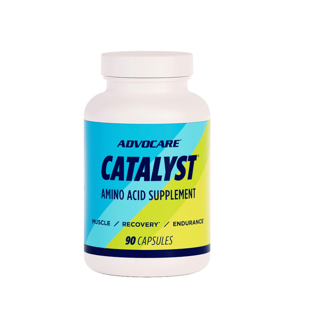 AdvoCare Catalyst frente del envase mostrando 90 cápsulas y fácil identificación del producto