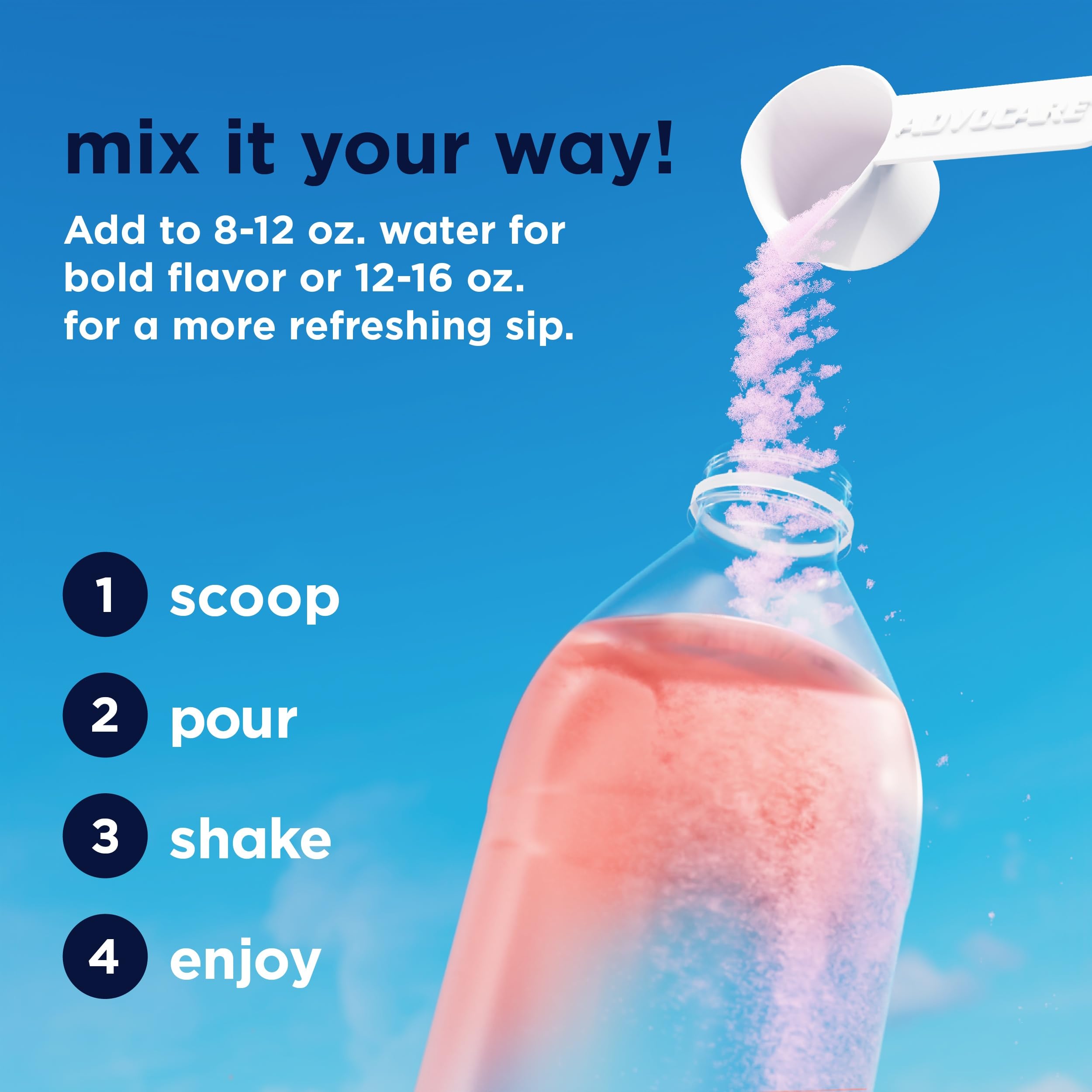 AdvoCare Spark etiqueta con ingredientes y vitaminas para consulta rápida