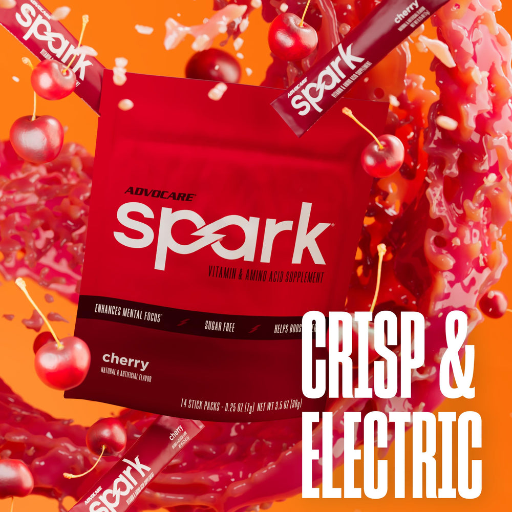 AdvoCare spark etiqueta con lista de ingredientes y vitaminas visibles